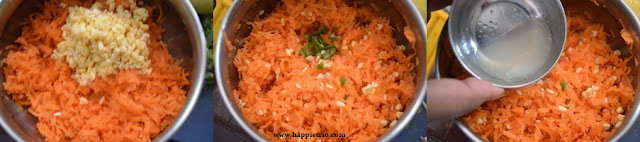 Step 2 - Carrot Kosambari Recipe | Carrot Moong Dal Salad