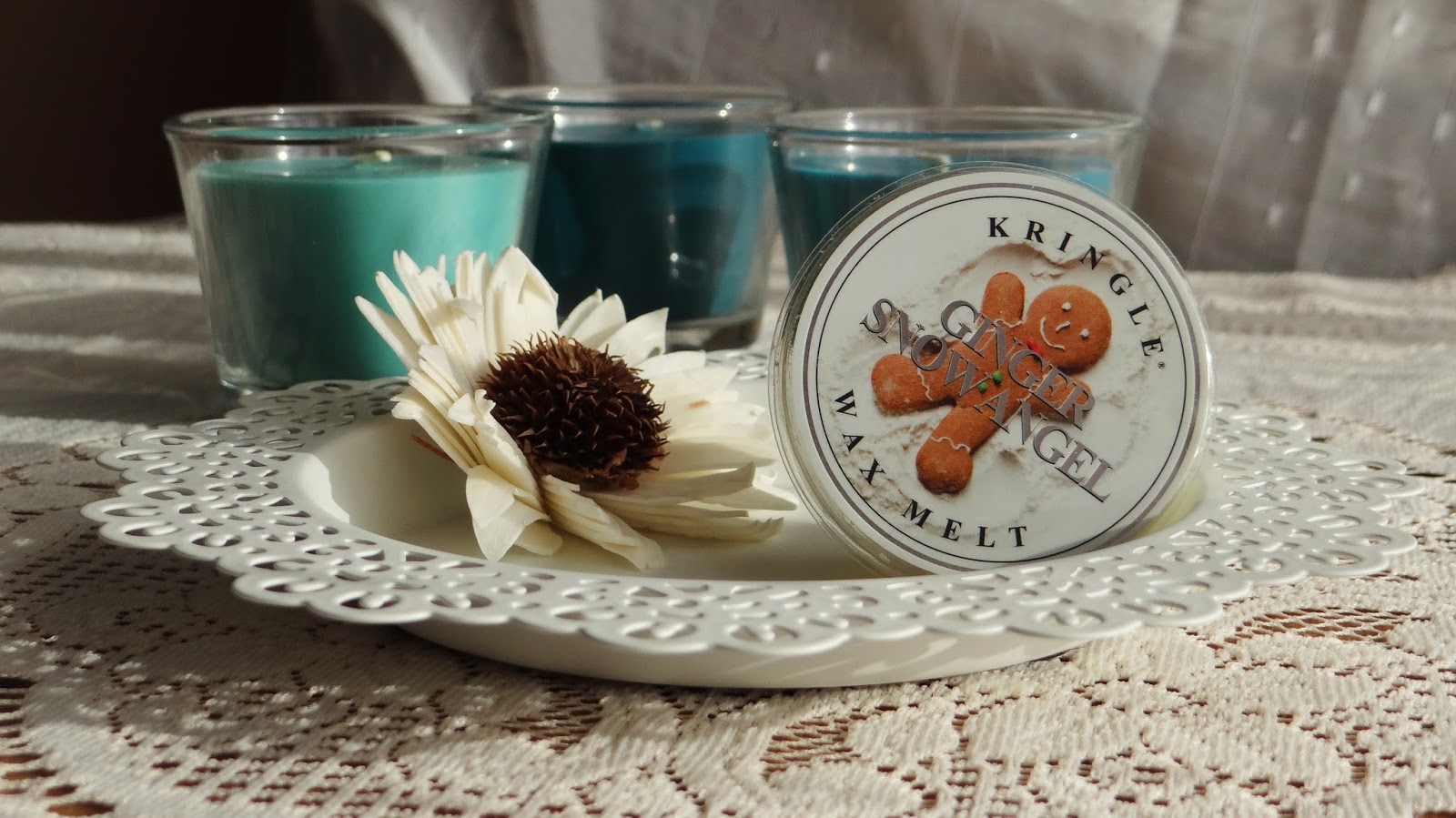 A w wolnej chwili... ) Kringle Candle Wosk Ginger Snow Angel.