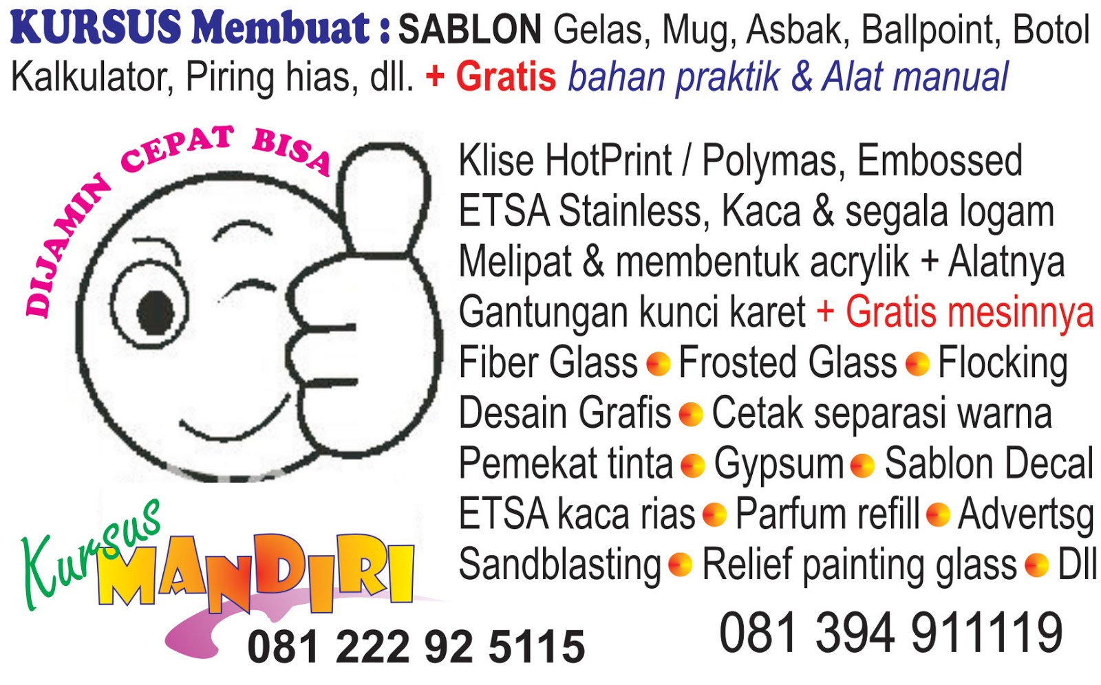 Fiberglass Sandblasting Etsa Kaca Emboss Digital Printing Sablon