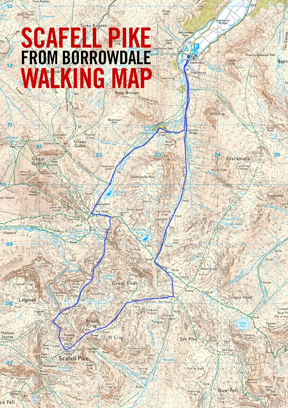 Scafell Pike Routes Map Scafell Pike Best Walk Via The Corridor Route To England's Highest Mountain  Summit | The Hiking Photographer