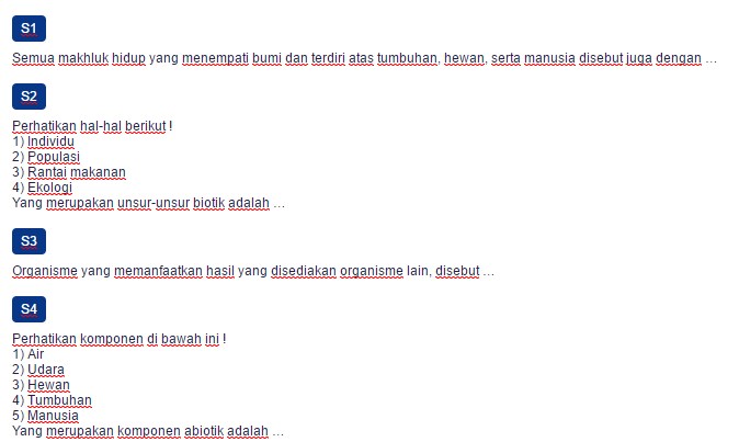 Contoh Soal Lingkungan Hidup dan Pembangunan Berkelanjutan