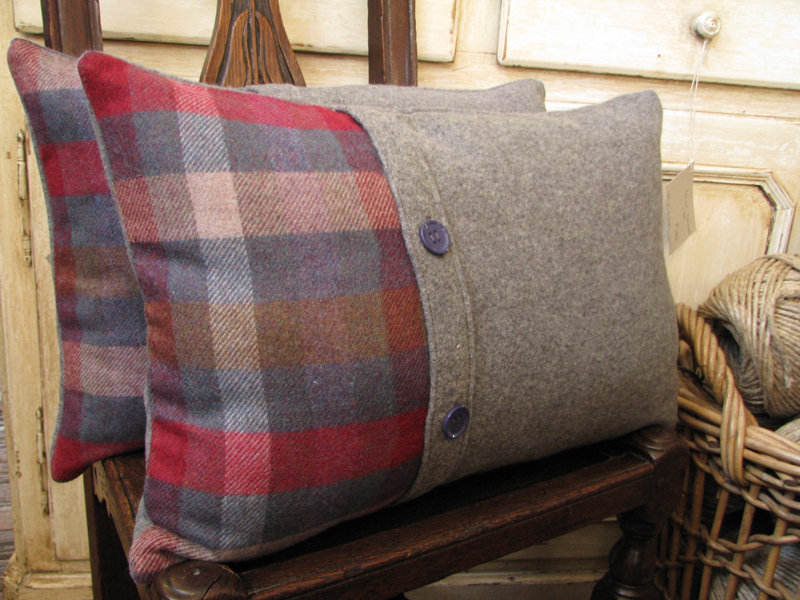 The Drill Hall Emporium new range of blanket cushions now in store!