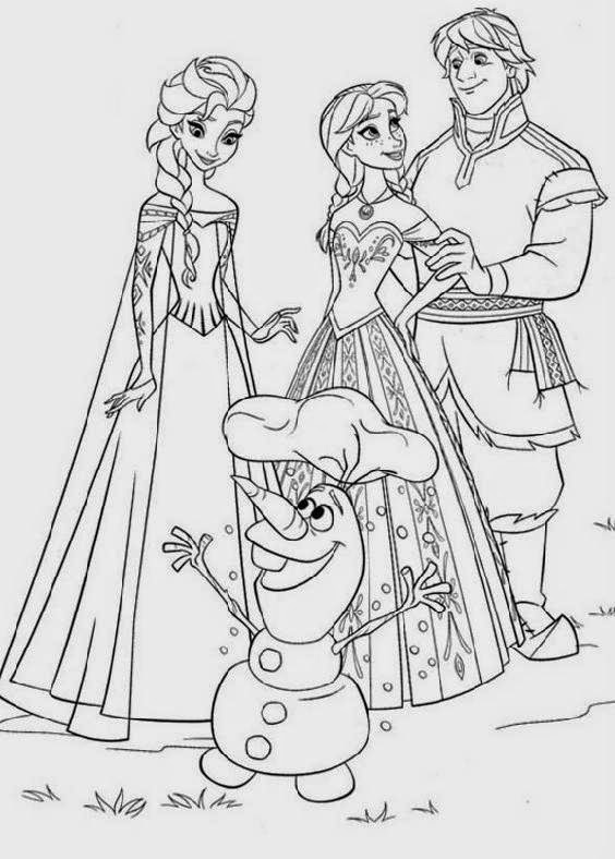  Gambar  Mewarnai  Anna dan Elsa Frozen  Gambar  Mewarnai  Lucu