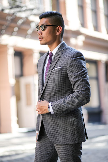 Charcoal Plaid Suit Two Ways | Bar III — LEVITATE STYLE