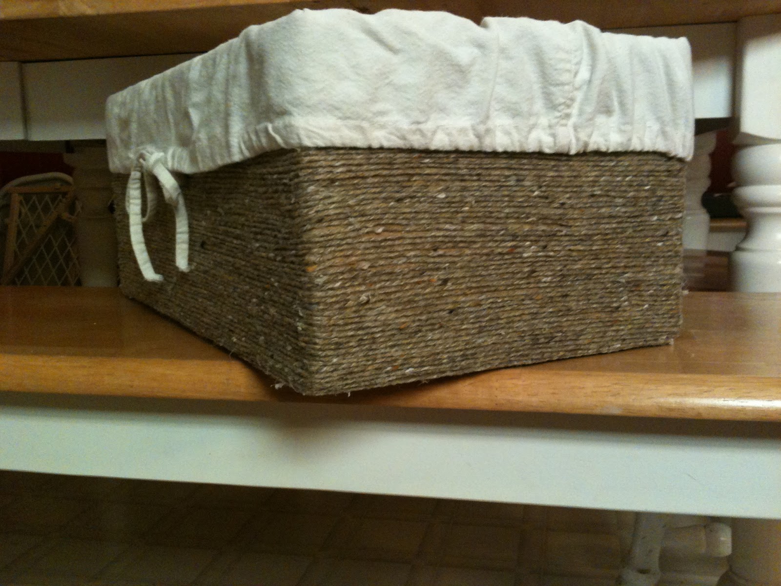 Where the walnut trees grow: Diaper Box turned into a twine basket