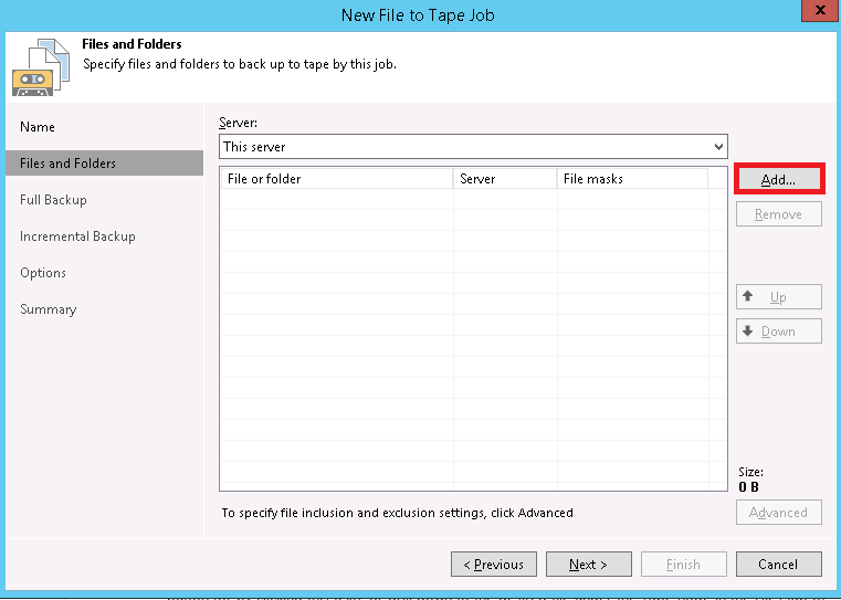 How to Create File to Tape Job in Veeam Backup and Replication