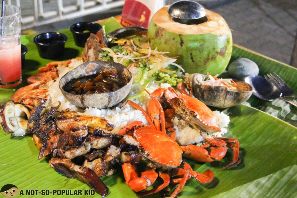 The famous Mt. Apo Boodle Meal of Seafood Island