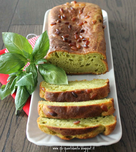 cake salato al pesto di basilico e pinoli