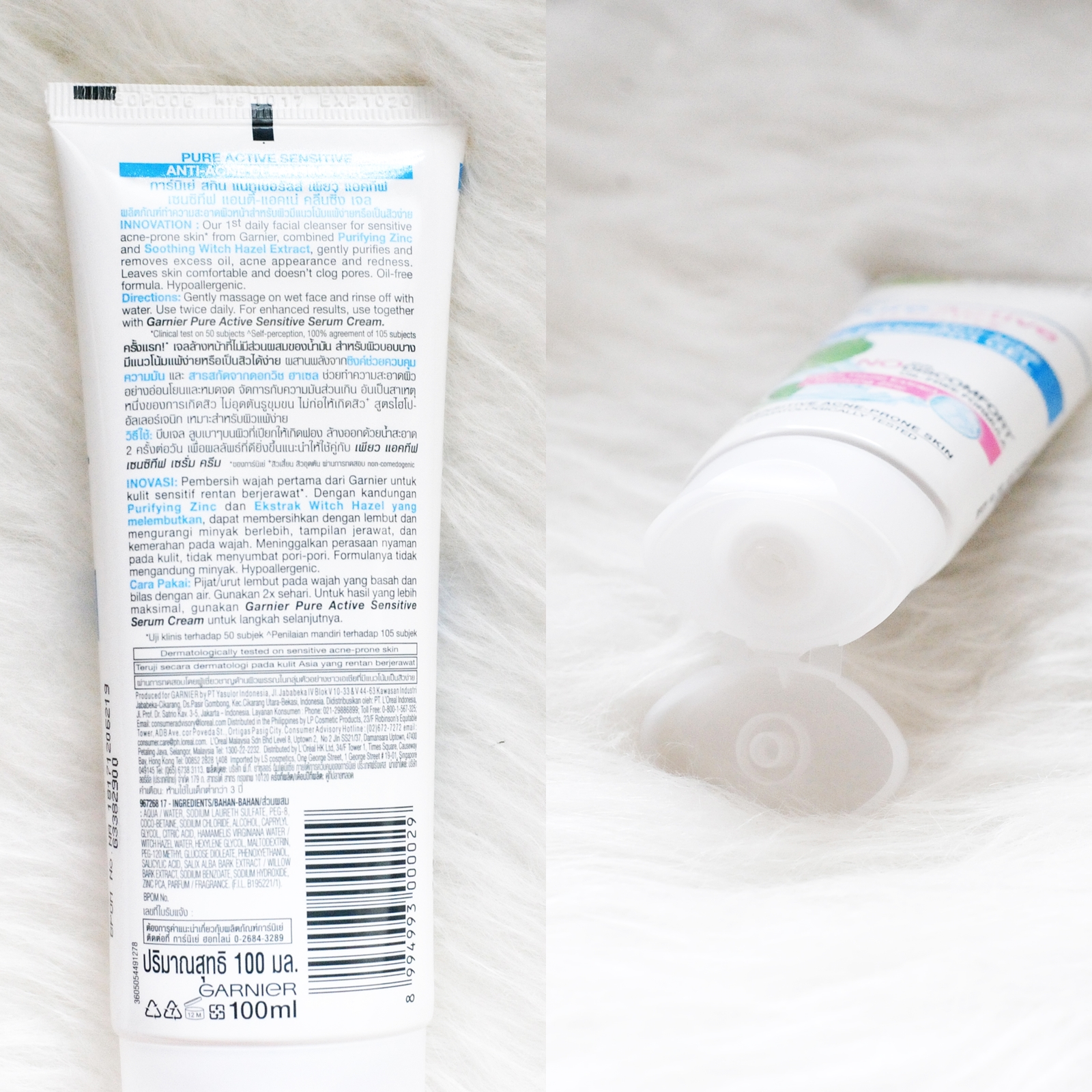 garnier cleansing gel ingredients