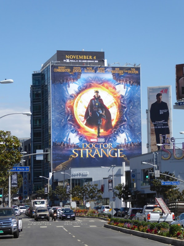 Giant Doctor Strange movie billboard Giant Doctor Strange movie billboard