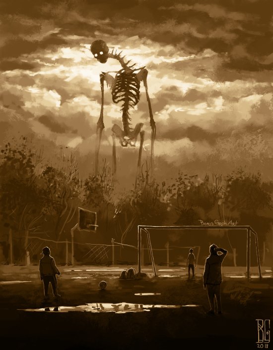 Boris Groh artstation arte ilustrações ficção científica terror fantasia macabra sombria esqueletos