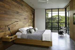 Dormitorio con paredes de madera - Ideas para decorar dormitorios