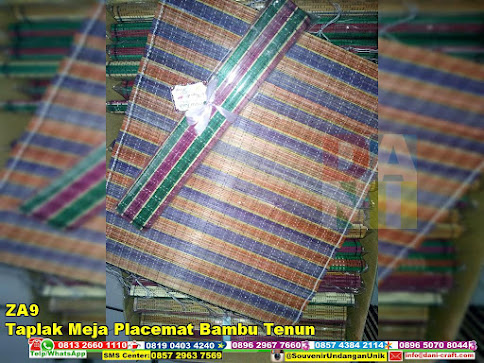 jual Taplak Meja Placemat Bambu Tenun