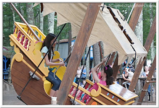 The Pirate Ship Ride at King Richard's Faire | 3 Garnets & 2 Sapphires