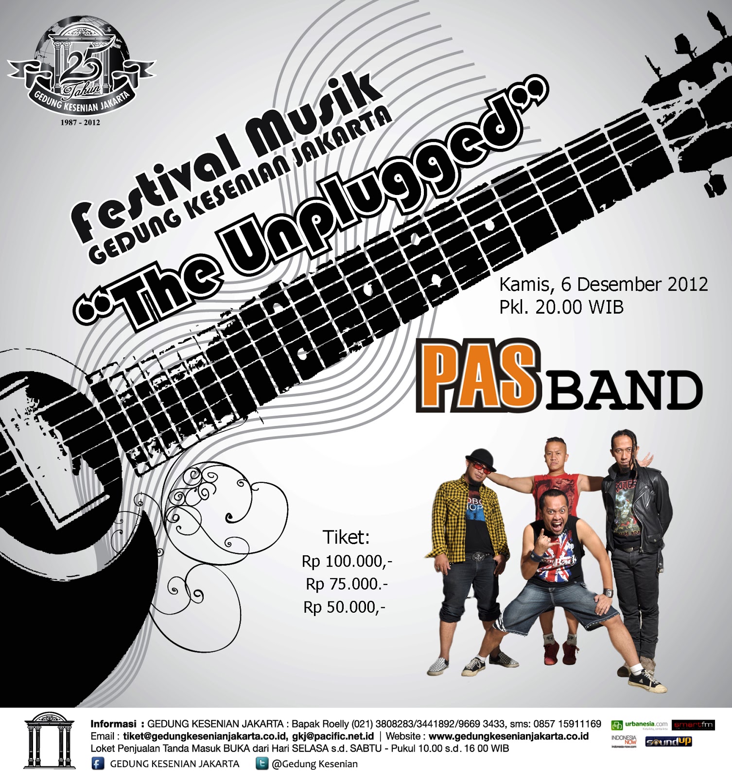 Program Gedung Kesenian Jakarta: Festival Musik "The Unplugged" - PAS Band