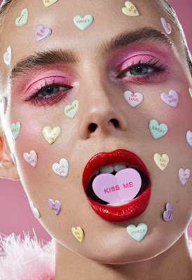 Valentine's Day Beauty Editorial for Hunger Magazine- Hearts, Love ...