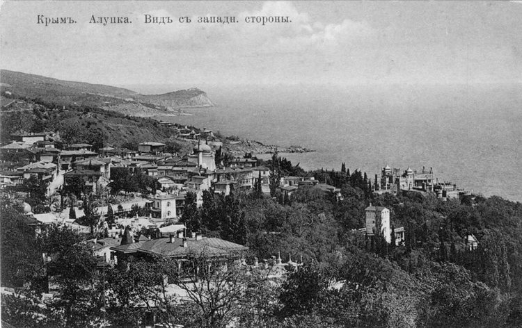 Вид на Алупку с западной стороны