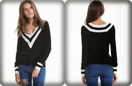 http://www.sheinside.com/Black-Deep-V-neck-Long-Sleeve-Contrast-Striped-Trim-Sweater-p-182318-cat-1734.html?aff_id=1285