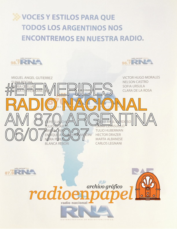 EFEMERIDES Radio Nacional Argentina Radio en Papel. Archivo