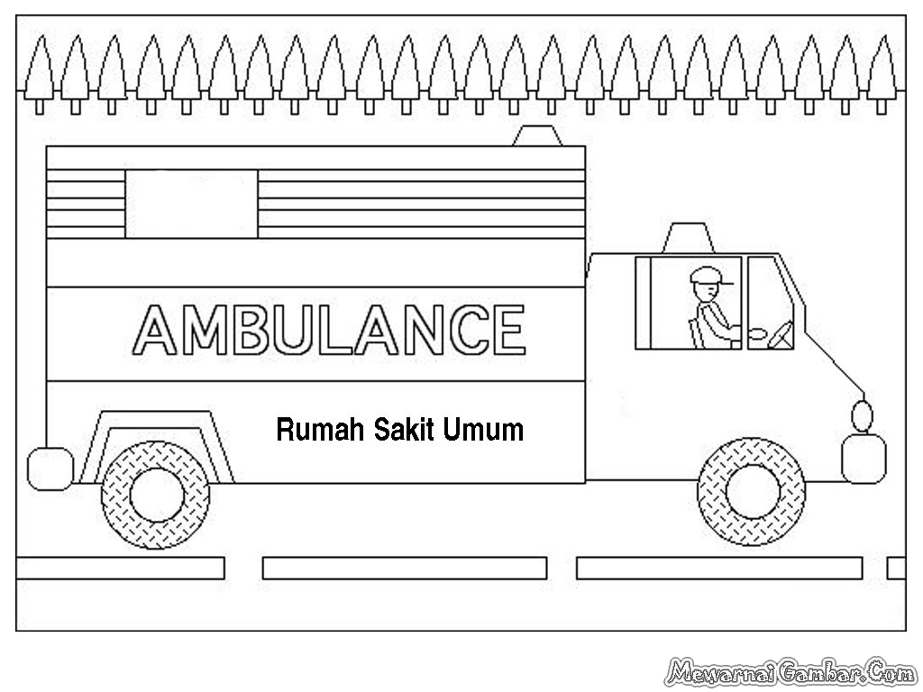 Gambar Mewarnai Mobil Ambulance 28 Images Judul Rebanas Sampah
