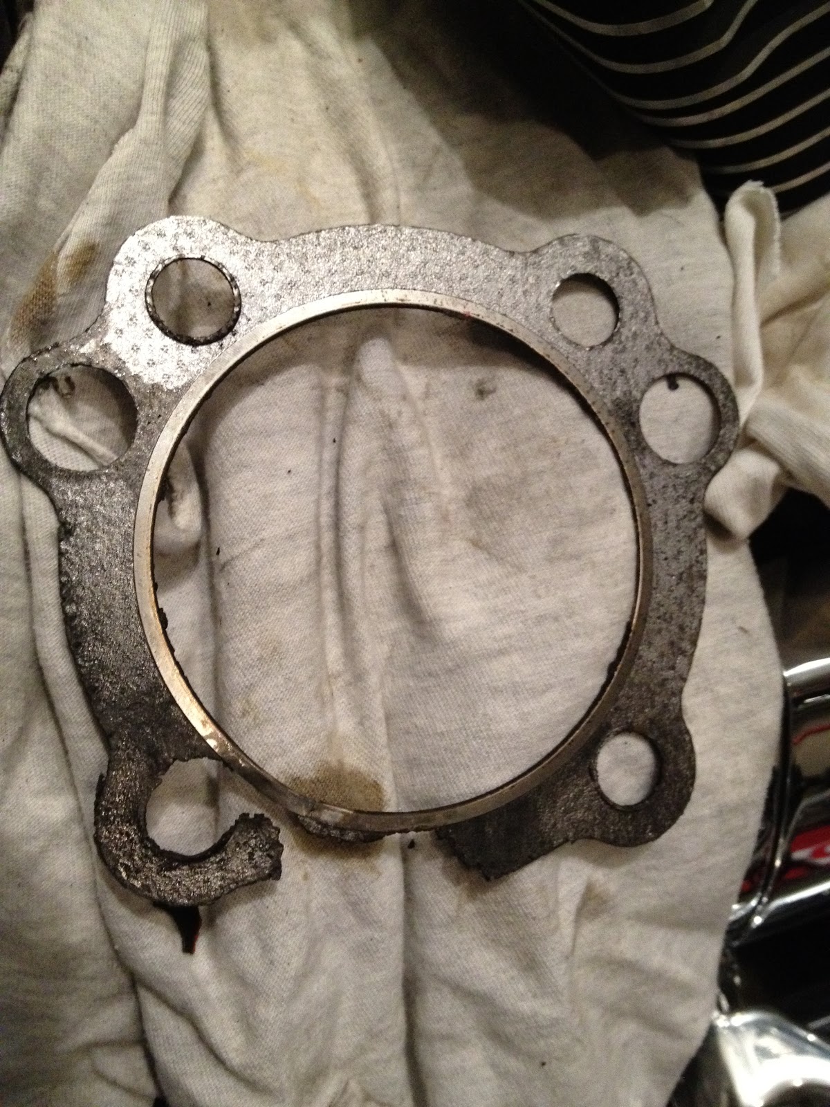 Moto Panic Blown Head Gasket on the Sportster