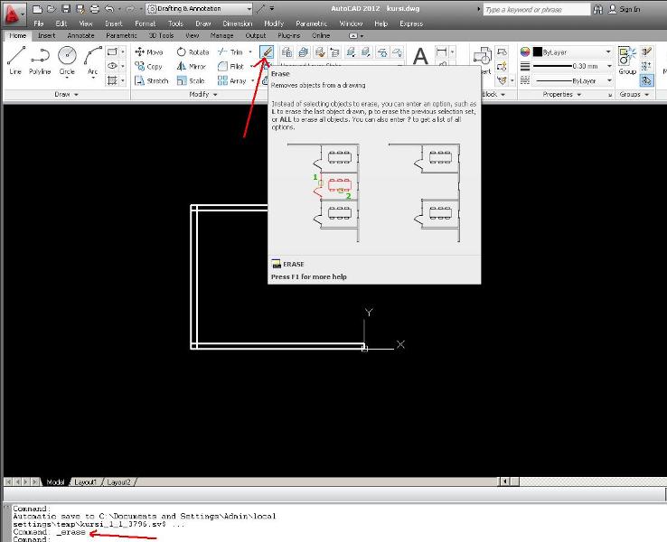 Erase objects - ARUSHA_CAD DESIGN