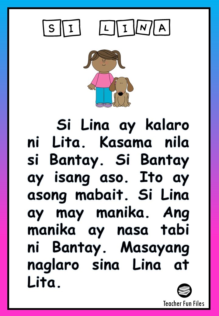 Teacher Fun Files: Tagalog Reading Passages 8