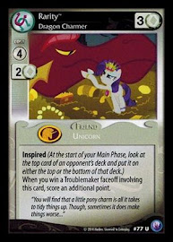 My Little Pony Rarity, Dragon Charmer Canterlot Nights CCG Card
