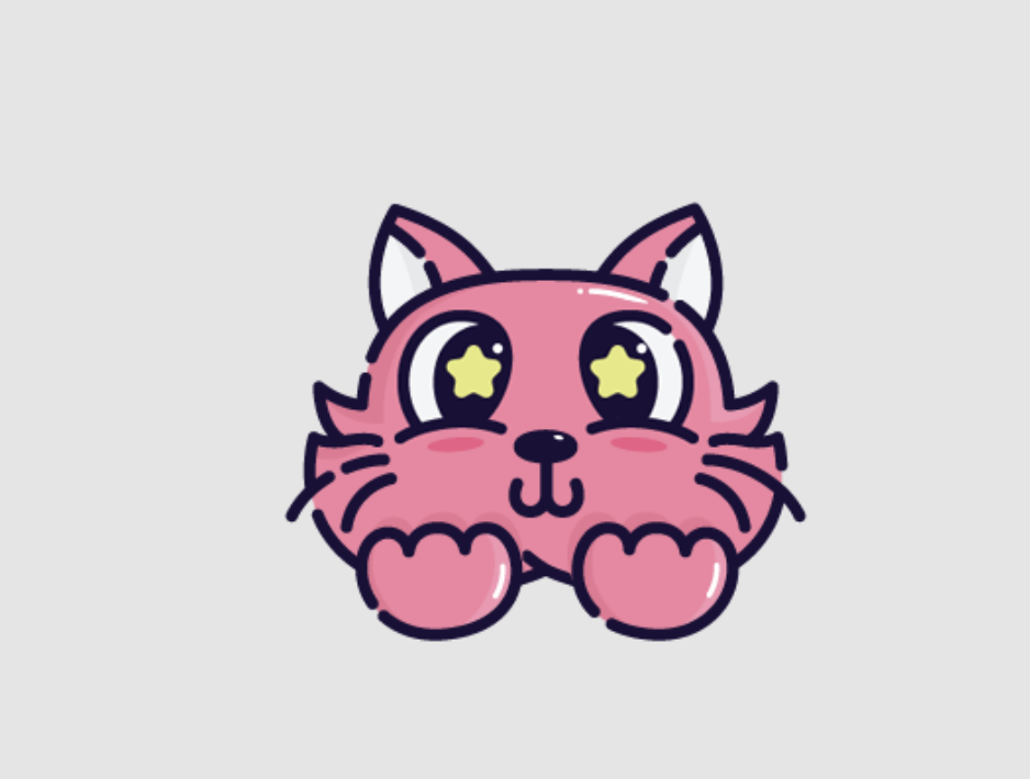Cute Cat Animation Image for Kids