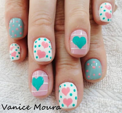 Uñas Decoradas con Corazones 2017 Uñas Decoradas con Corazones 2017