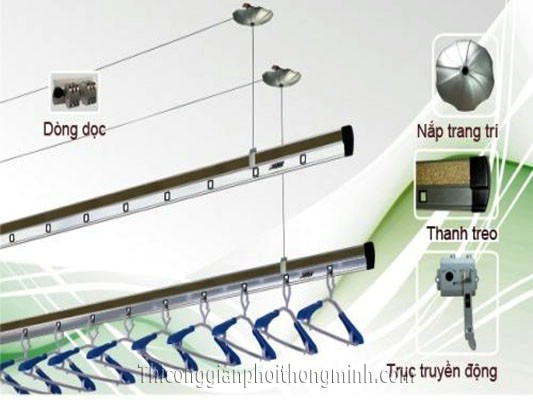 Giàn phơi quần áo thông minh nhà đẹp Giàn phơi quần áo thông minh240