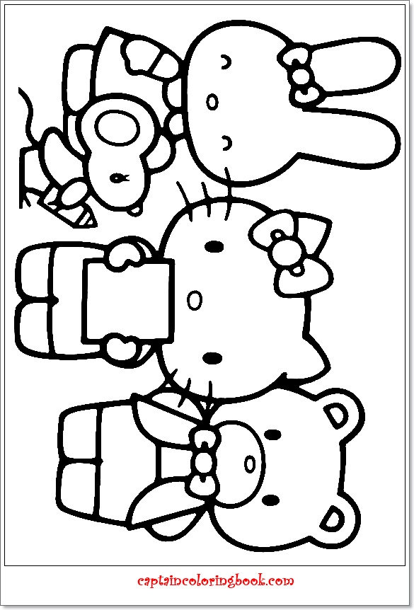 Hello Kitty Balloons Coloring Pages - Coloring Home 748