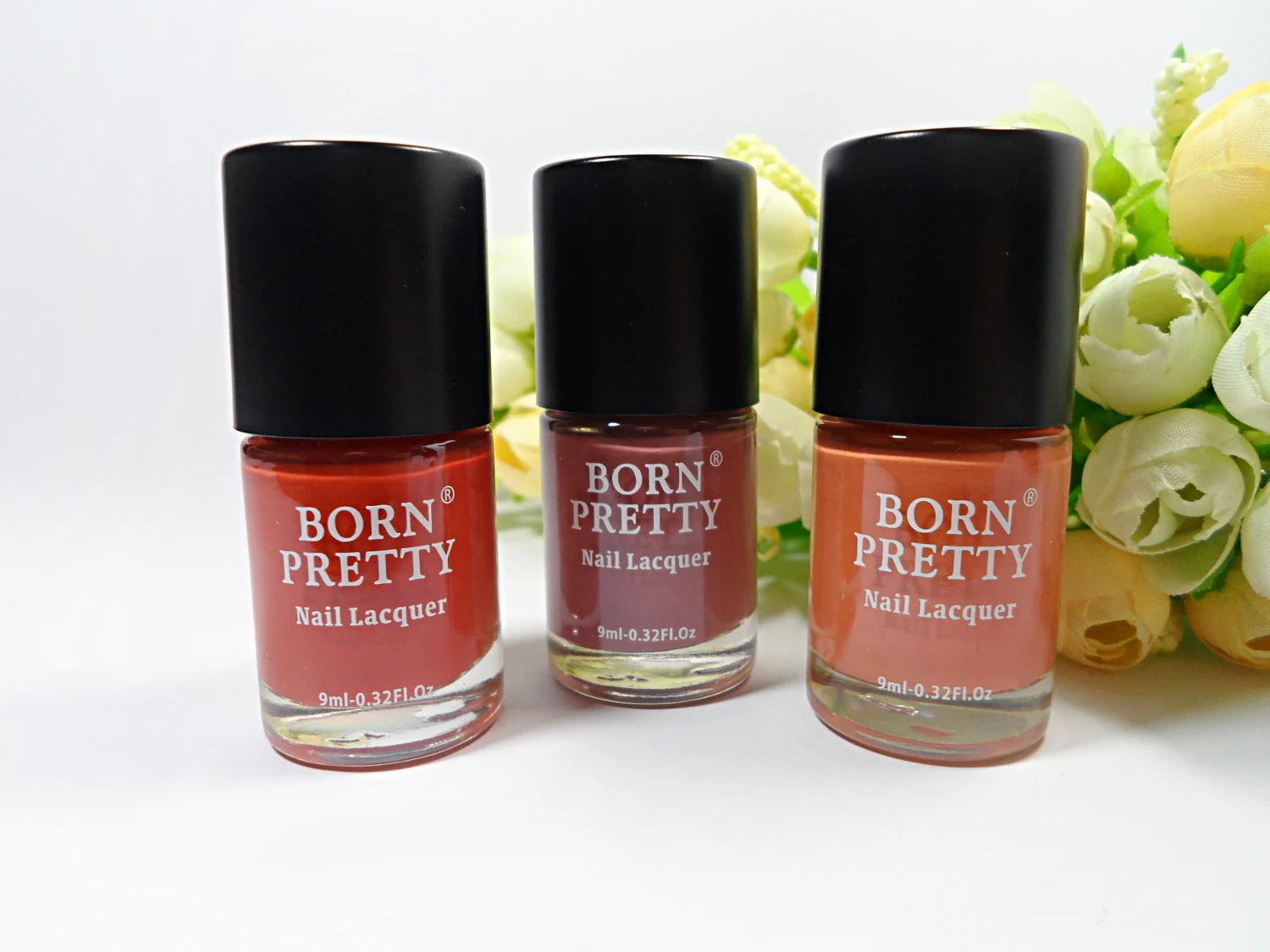 fall nail look with the pumpkin series nail polishes by born pretty