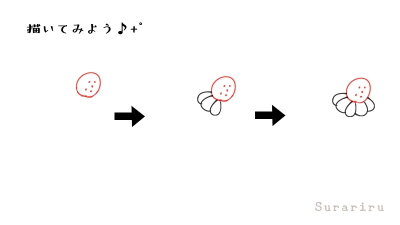 簡単なショートケーキのイラストの描き方 遠北ほのかのイラストサイト