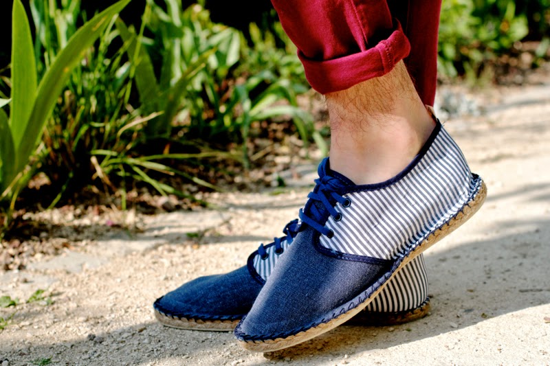 Espadrilles montantes rayées Arsène - BLOG MODE HOMME MENSFASHION