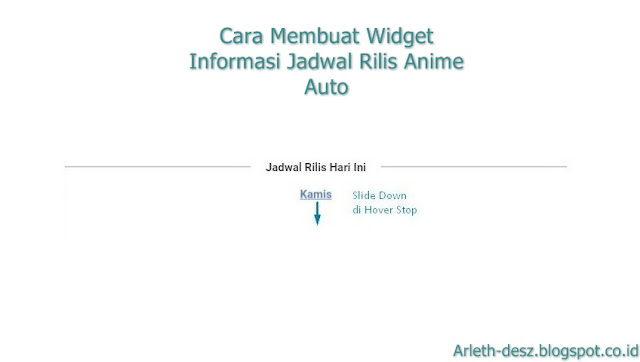 Cara Membuat Widget Info Jadwal Rilis Auto - Arleth98