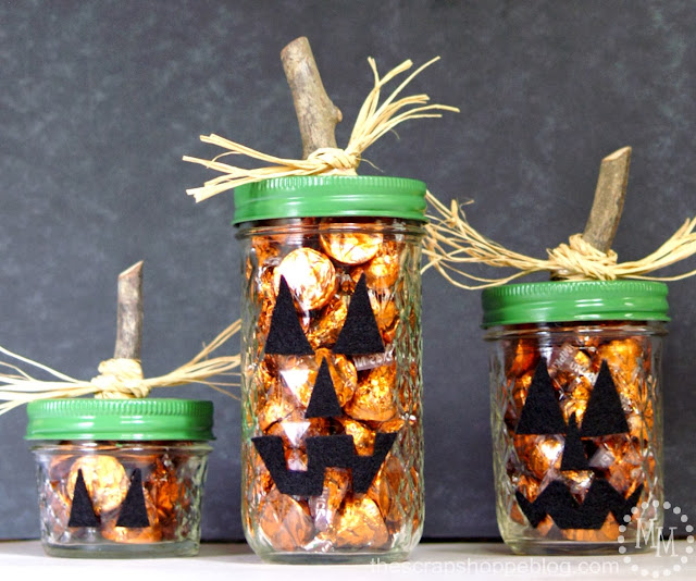 Jack-o-lantern treat jars