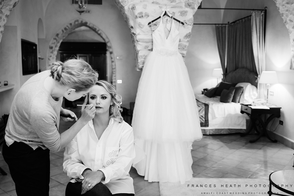 Bride makeup Hotel Caruso