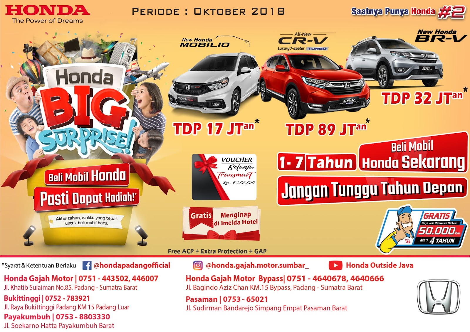 Honda Big Surprise november 2018 HONDA GAJAH MOTOR