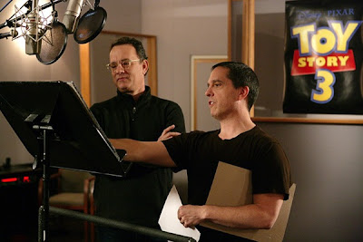 Tom Hanks Lee Unkrich recording session Toy Story 3 Twitter