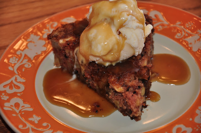 The Changeable Table: Amish Apple Cake with Hot Caramel Sauce