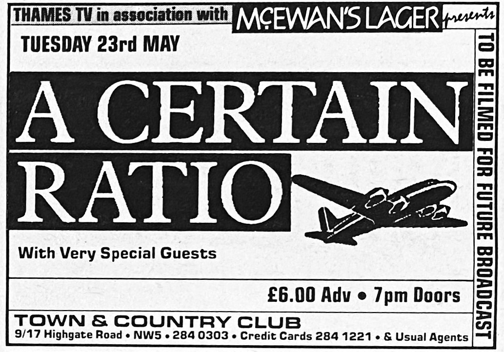 23 May 1989, Town and Country Club, London - ACR Gigography