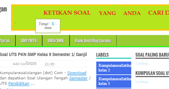 Soal UTS PKN SMP Kelas 8 Semester 1/ Ganjil - Kumpulan Soal Ulangan
