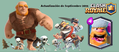 Clash Royale actualización de Septiembre 2016
