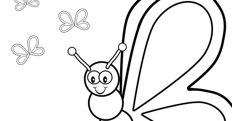 43+ Gambar Mewarnai Kupu Kupu Kartun, Koleksi Terpopuler!