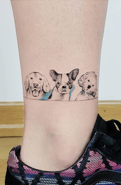 tatuagens femininas de cachorros