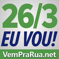 Vem pra rua Brasil 26 de março foto cor branca
