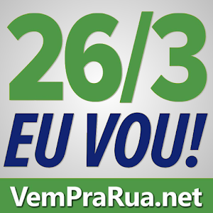 Vem pra rua Brasil 26 de março foto cor branca