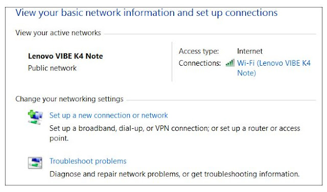 Network And Sharing Center Network And Sharing Center