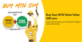MTN Yafun Yafun Bonus- Get 700% Bonus For Calls & Free WhatsApp Weekly On New MTN Sim MTN Yafu Yafu Bonus